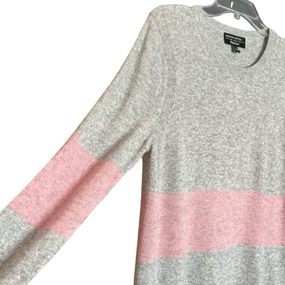 New Banana Republic Filpucci Gray & Pink Merino Wool Blend Tunic Sweater Medium - Picture 4 of 11